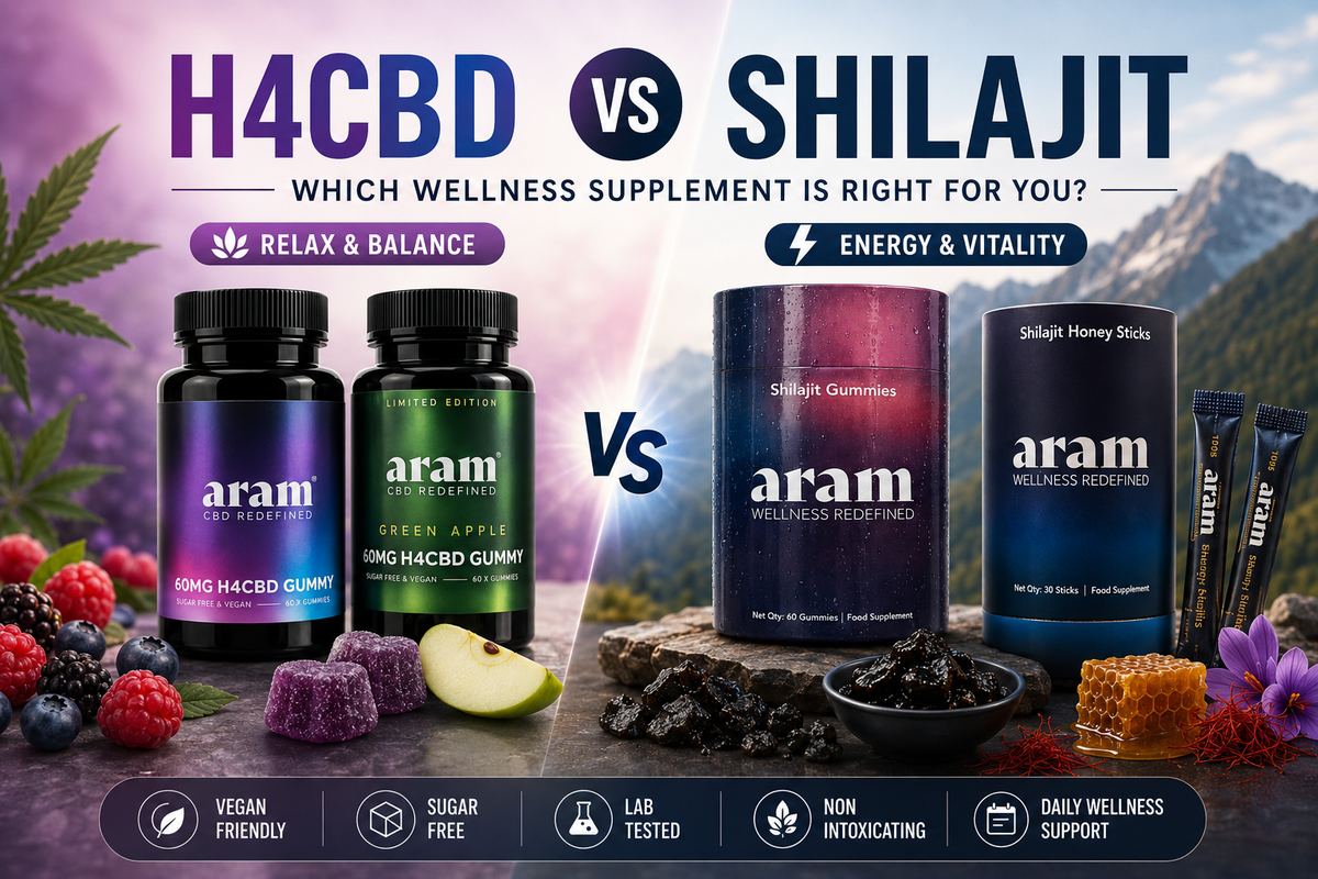 Aram H4CBD vs Shilajit
